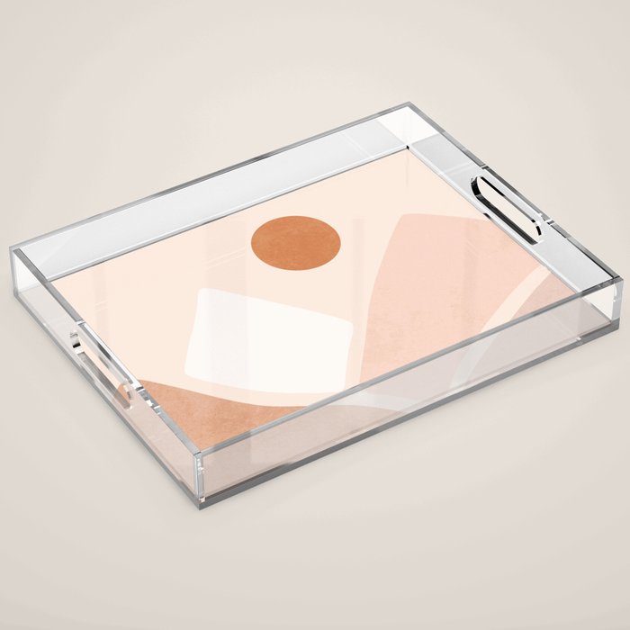 Warm Neutral mountain sun Acrylic Tray Gallery Image 1