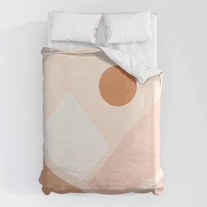 Warm Neutral mountain sun Duvet Cover Gallery Image 1