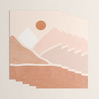 Warm Neutral mountain sun Wrapping Paper Gallery Image 3