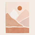 Warm Neutral mountain sun Poster Gallery Image 4