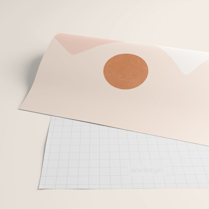 Warm Neutral mountain sun Wrapping Paper Gallery Image 2