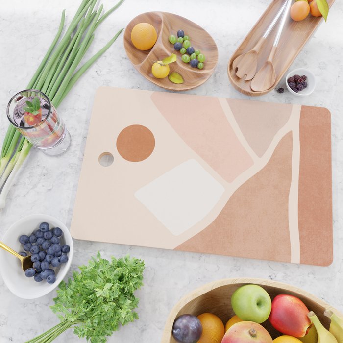 Warm Neutral mountain sun Cutting Board Gallery Image 2