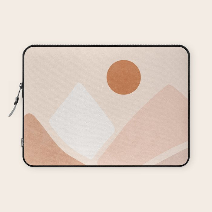 Warm Neutral mountain sun Laptop Sleeve Gallery Image 1
