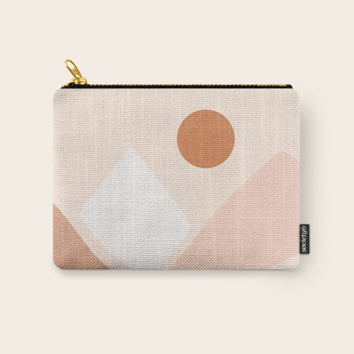 Warm Neutral mountain sun Carry All Pouch Gallery Image 1