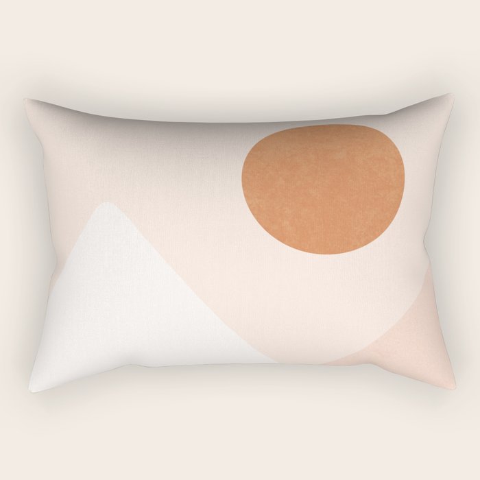 Warm Neutral mountain sun Rectangular Pillow Gallery Image 1