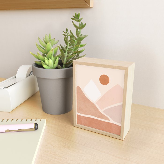 Warm Neutral mountain sun Mini Art Print Gallery Image 2