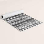 trees in forest landscape - black and white nature photography Yoga Mat Gallery Image 2