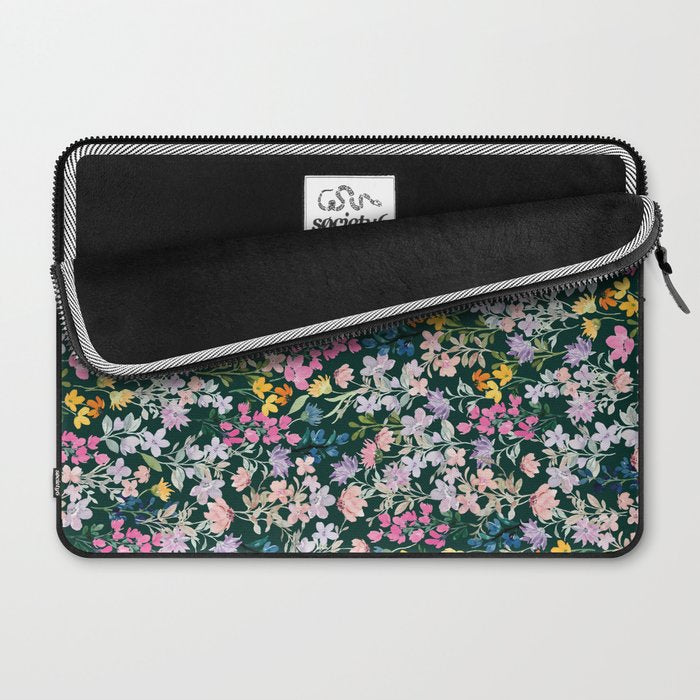 Wildflower Field on Pine Grove - Pink, Orange, Blue, & Purple Laptop Sleeve Gallery Image 2