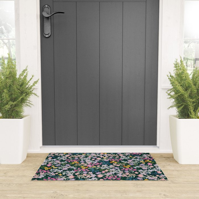 Wildflower Field on Pine Grove - Pink, Orange, Blue, & Purple Welcome Mat Gallery Image 3
