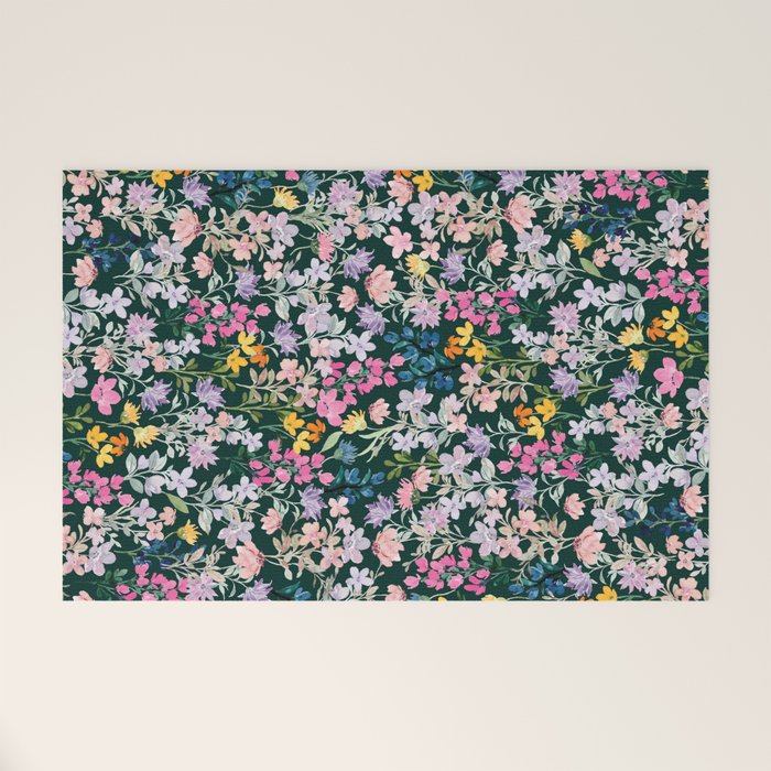 Wildflower Field on Pine Grove - Pink, Orange, Blue, & Purple Welcome Mat Gallery Image 1