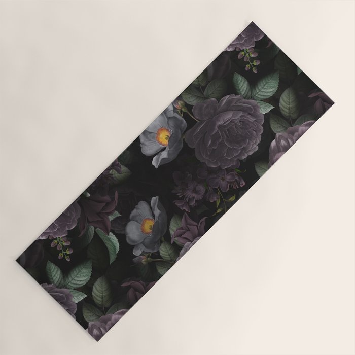 Mystic Moon Night Roses Botanical Flower Garden Yoga Mat Gallery Image 1