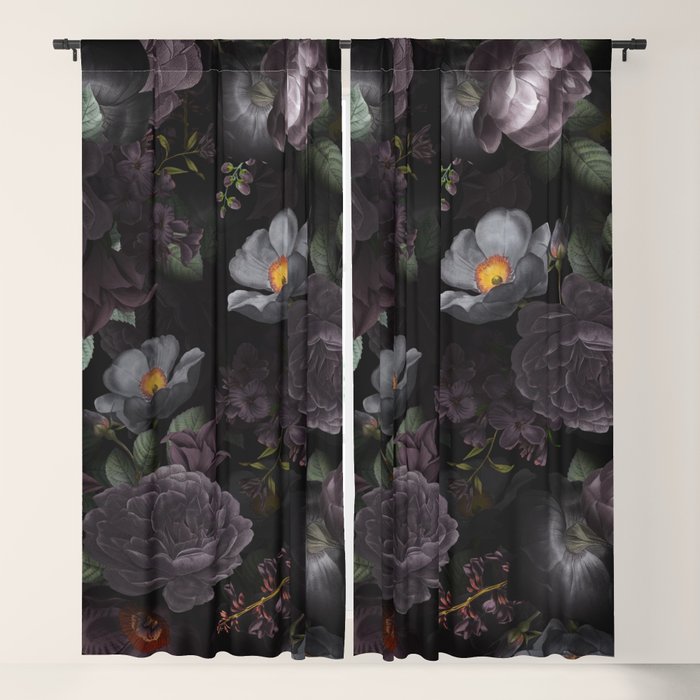 Mystic Moon Night Roses Botanical Flower Garden Window Curtain Gallery Image 5