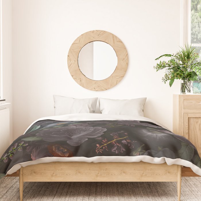 Mystic Moon Night Roses Botanical Flower Garden Duvet Cover Gallery Image 3
