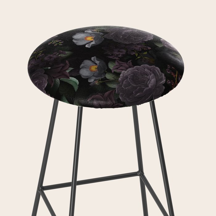 Mystic Moon Night Roses Botanical Flower Garden Stool Gallery Image 2