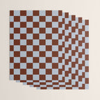 Checkerboard I - Blue Brown Wrapping Paper Gallery Image 3