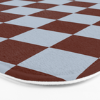 Checkerboard I - Blue Brown Bath Mat Gallery Image 3