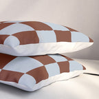 Checkerboard I - Blue Brown Pillow Sham Gallery Image 3
