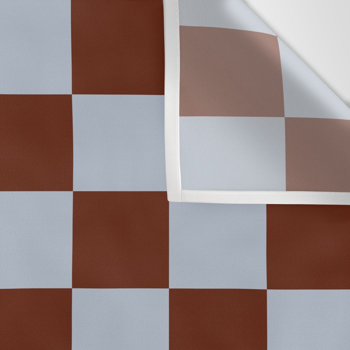 Checkerboard I - Blue Brown Wall Tapestry Gallery Image 3