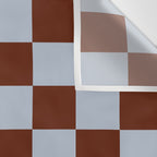 Checkerboard I - Blue Brown Wall Tapestry Gallery Image 3