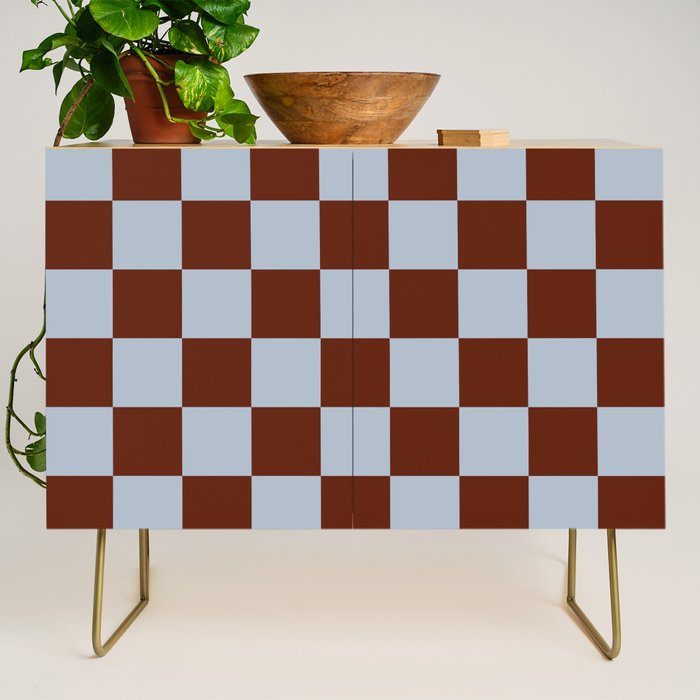 Checkerboard I - Blue Brown Credenza Gallery Image 1