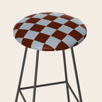 Checkerboard I - Blue Brown Stool Gallery Image 2