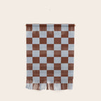 Checkerboard I - Blue Brown Wall Hanging Gallery Image 1