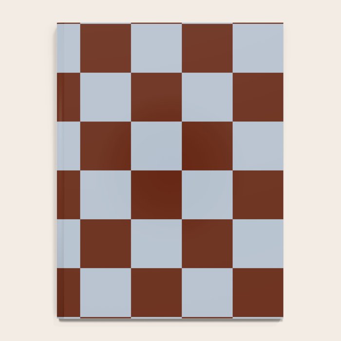 Checkerboard I - Blue Brown Notebook Gallery Image 4