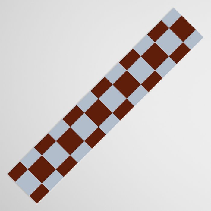 Checkerboard I - Blue Brown Table Runner Gallery Image 3