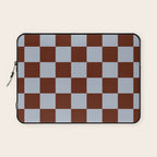 Checkerboard I - Blue Brown Laptop Sleeve Gallery Image 1