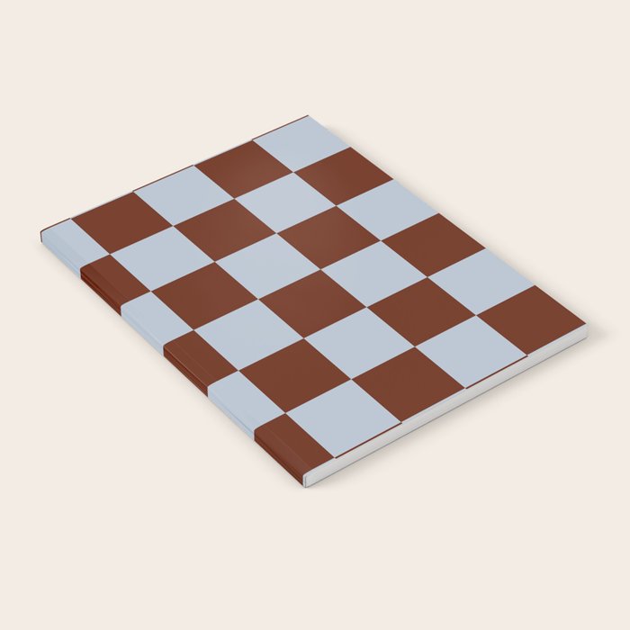 Checkerboard I - Blue Brown Notebook Gallery Image 2