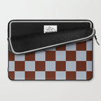 Checkerboard I - Blue Brown Laptop Sleeve Gallery Image 2