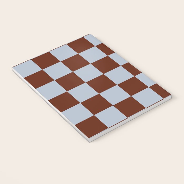Checkerboard I - Blue Brown Notebook Gallery Image 3