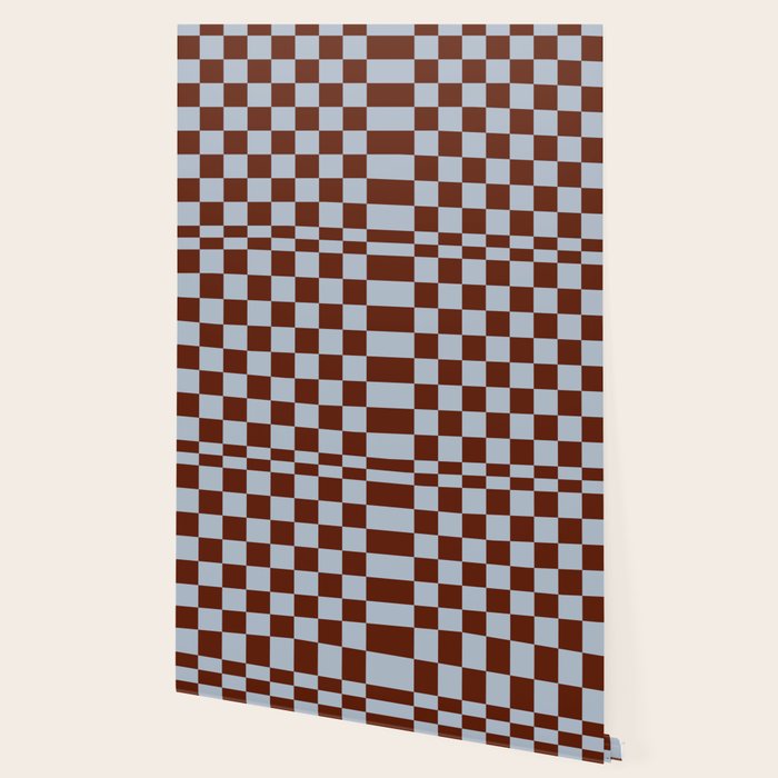 Checkerboard I - Blue Brown Wallpaper Gallery Image 2