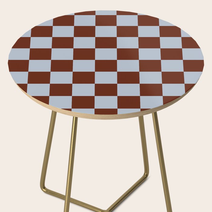 Checkerboard I - Blue Brown Side Table Gallery Image 2