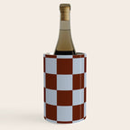 Checkerboard I - Blue Brown Wine Chiller Gallery Image 1