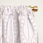Wavy lines and tiny blooms - soft blush baby pink tones pattern Window Curtain Gallery Image 2