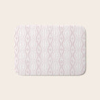 Wavy lines and tiny blooms - soft blush baby pink tones pattern Bath Mat Gallery Image 1