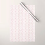 Wavy lines and tiny blooms - soft blush baby pink tones pattern Wrapping Paper Gallery Image 1