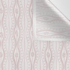 Wavy lines and tiny blooms - soft blush baby pink tones pattern Wall Tapestry Gallery Image 3