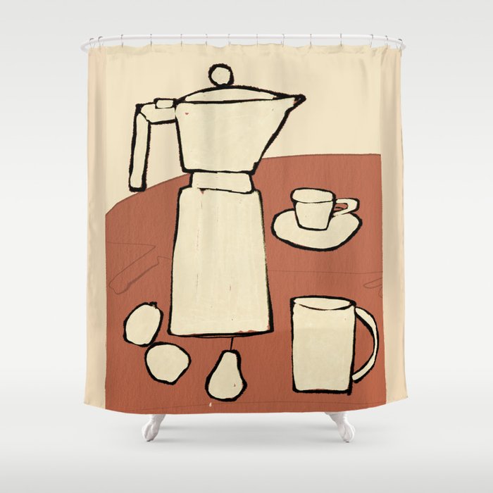 Coffee Time Shower Curtain Gallery Image 1