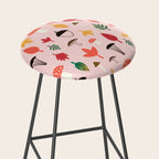 Foraged Mushrooms and Fall Acorns Stool Gallery Image 2