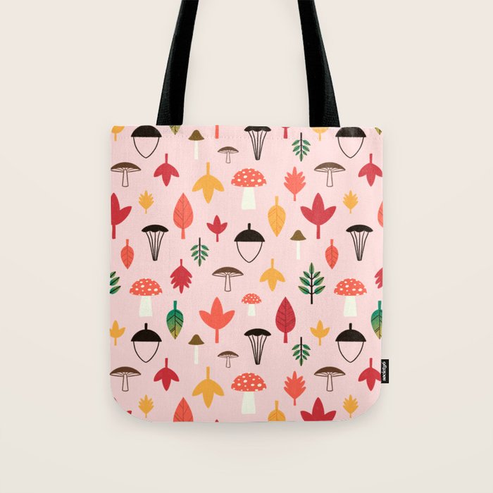 Foraged Mushrooms and Fall Acorns Tote Bag Gallery Image 1