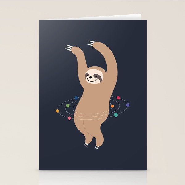 Sloth Galaxy Stationery Card Gallery Image 2