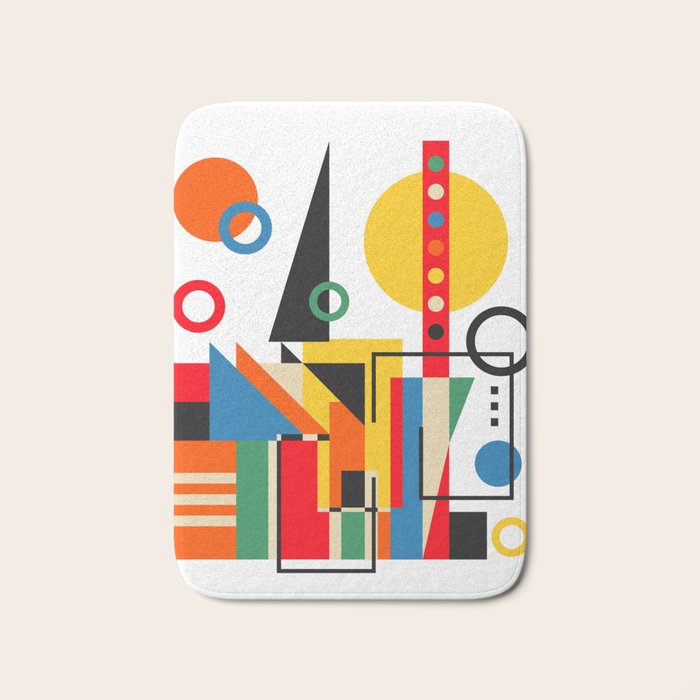 Colorful Cityscape Bath Mat Gallery Image 1