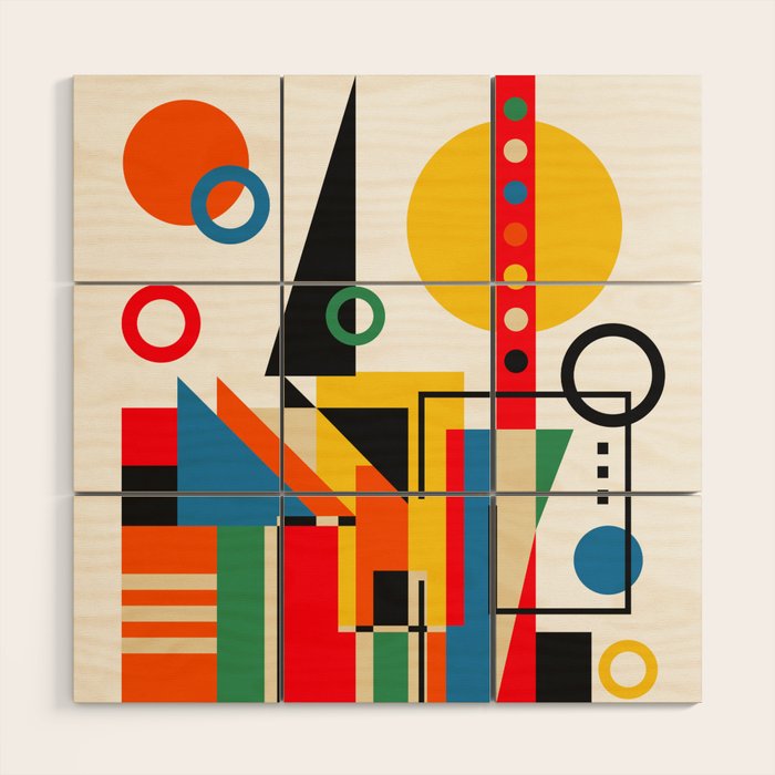 Colorful Cityscape Wood Wall Art Gallery Image 1