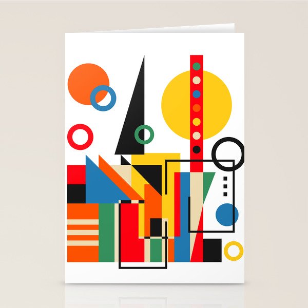 Colorful Cityscape Stationery Card Gallery Image 1