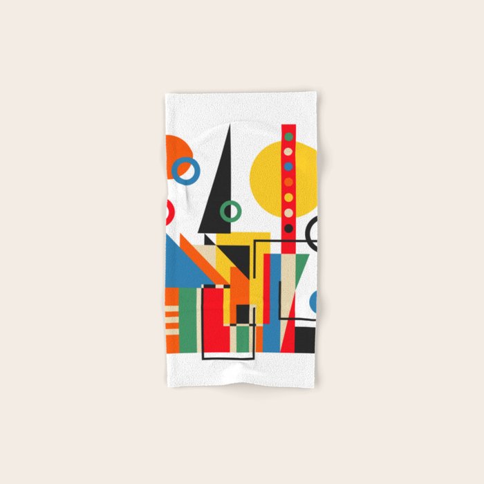 Colorful Cityscape Bath Towel Gallery Image 1