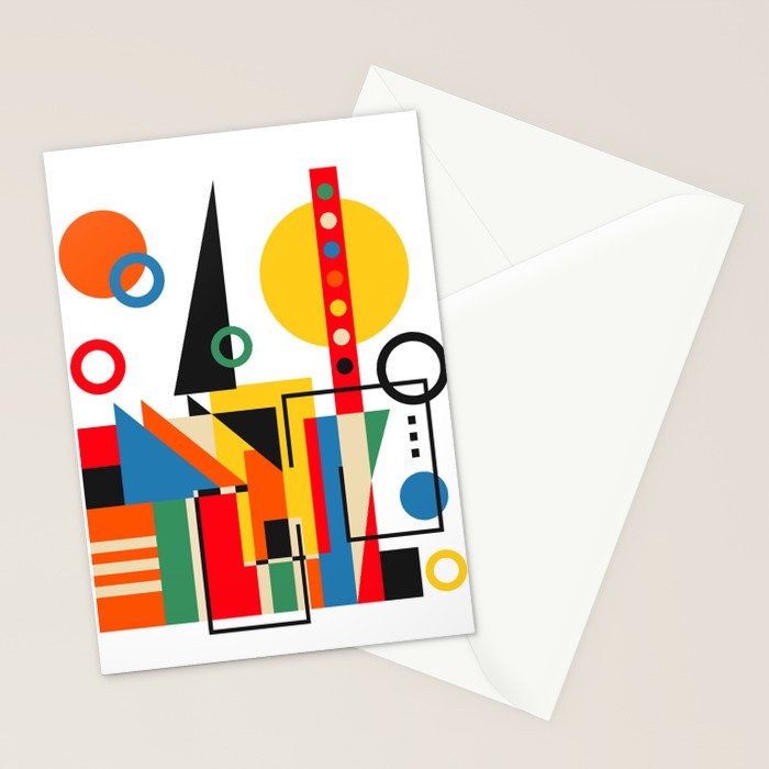 Colorful Cityscape Stationery Card Gallery Image 2