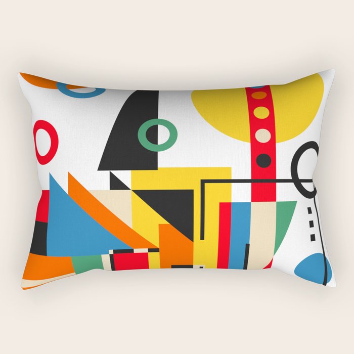 Colorful Cityscape Rectangular Pillow Gallery Image 2