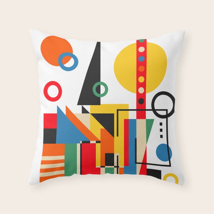 Colorful Cityscape Throw Pillow Gallery Image 6